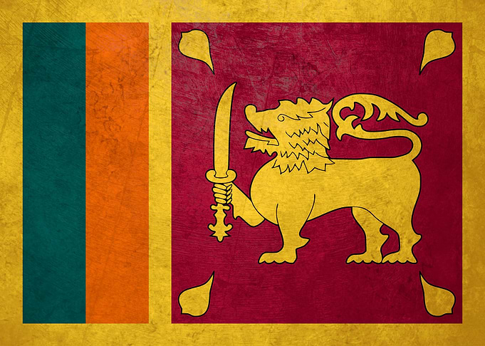 Flag of Sri Lanka on Wall