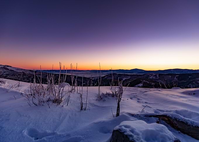 Sunrise in the mountains