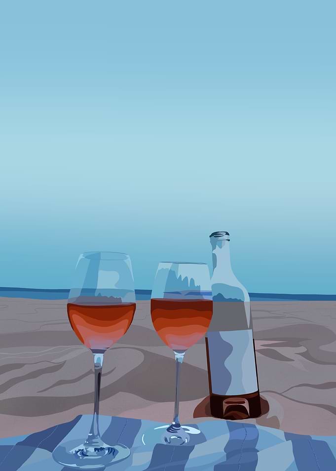 Beach Romantic Wine