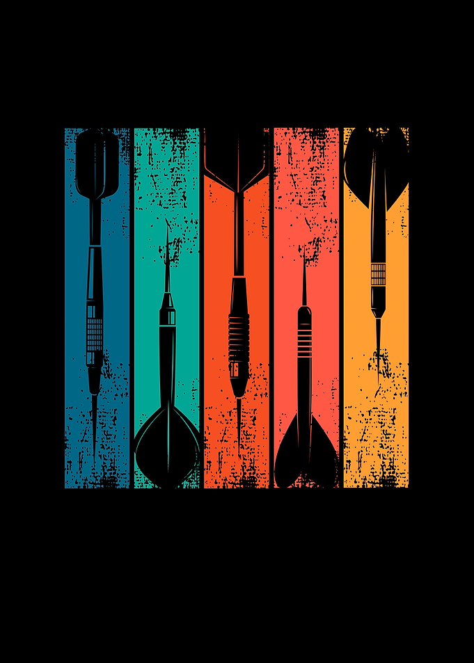 Retro Darts Arrows Vintage