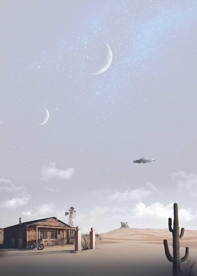 Gas Station In A Desert
