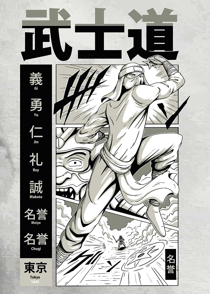 Ninja Samurai Fight Comic