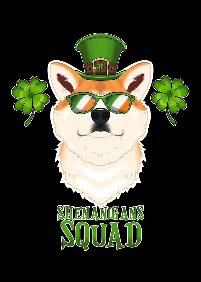 St Patricks Day Akita Inu