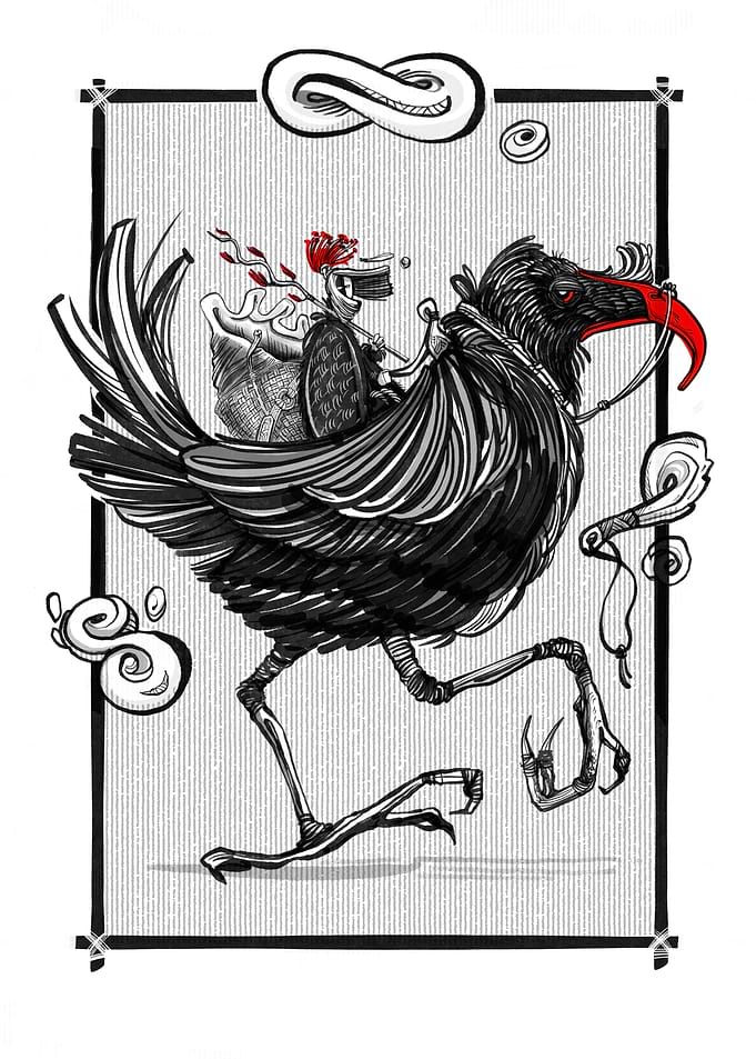 Maori wizard on the pukeko
