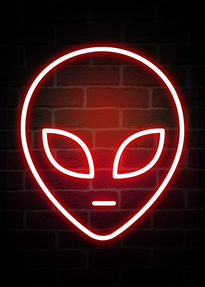 Alien Neon Art