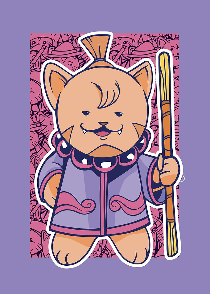Dungeons Monk cat