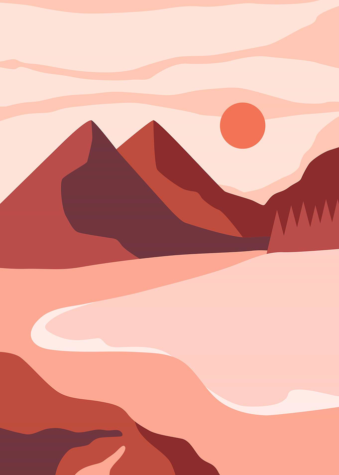 Nature river sun landscape
