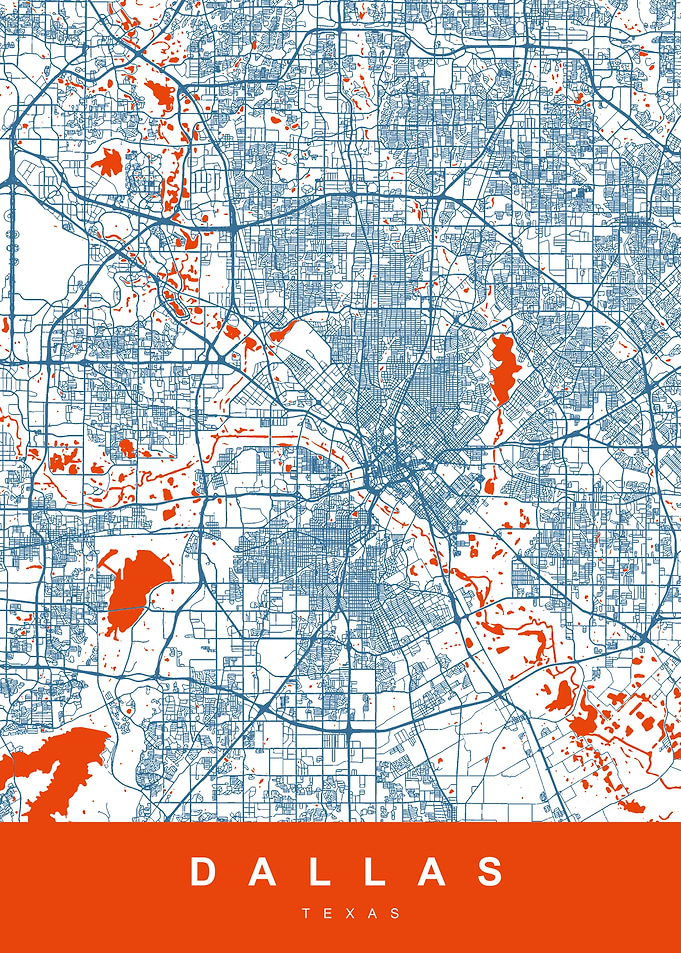 DALLAS Map TEXAS