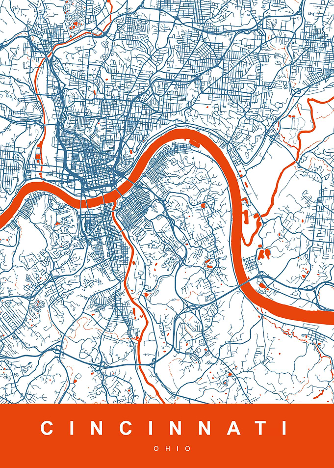 CINCINNATI Map OHIO