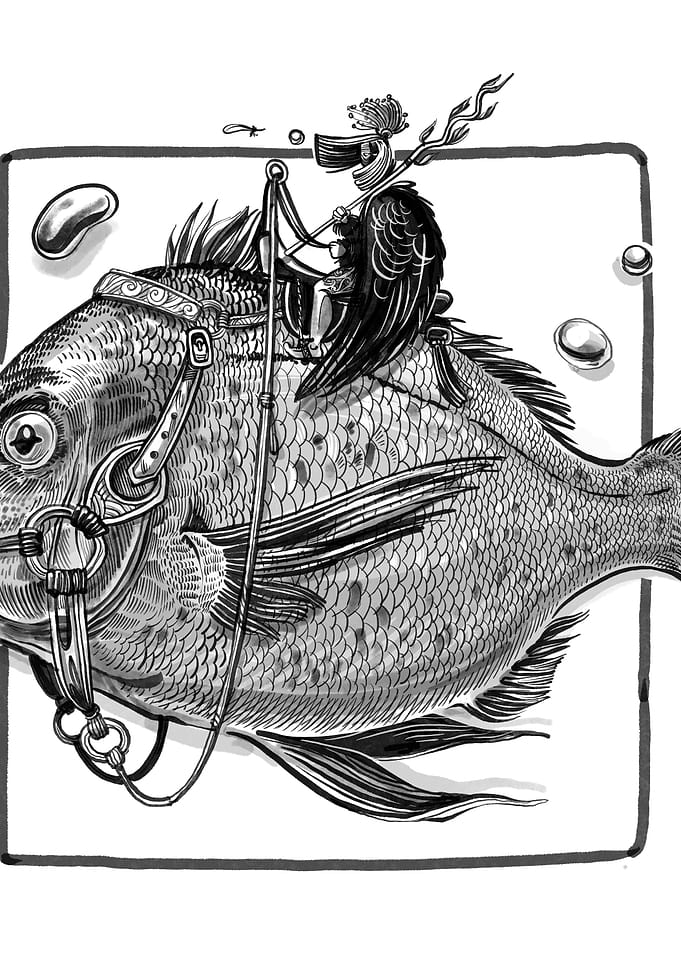 Maori Wizard on the fish