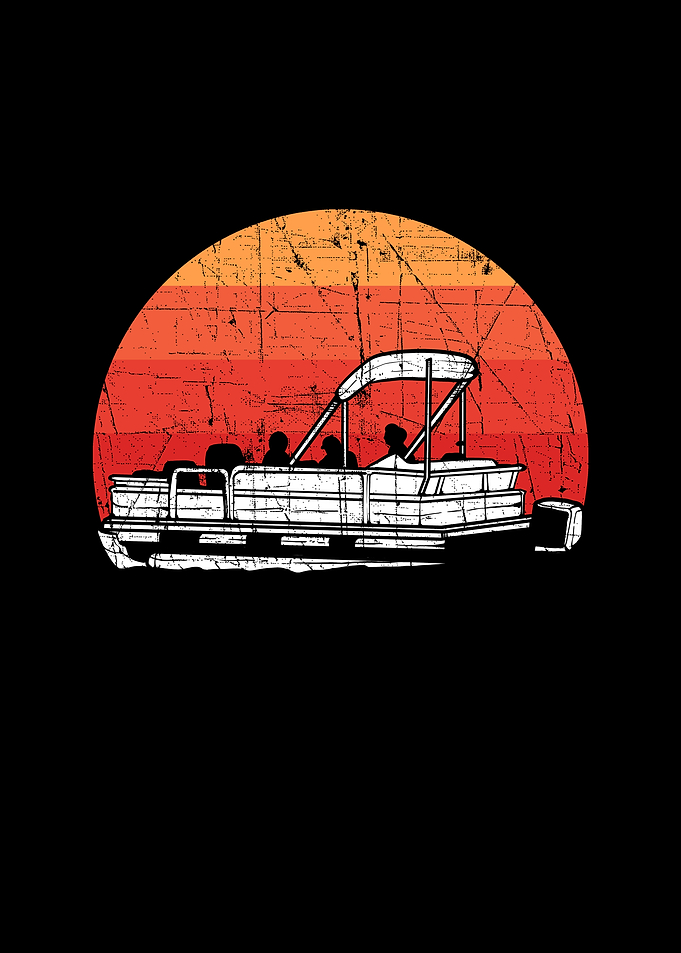 Retro Pontoon Boating For