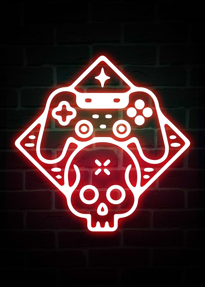 Alien Gaming Neon Art