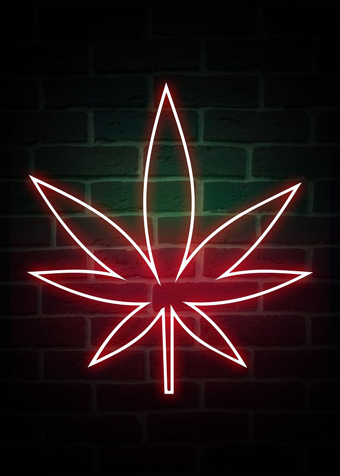 Cannabis Neon Art