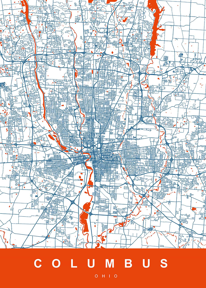COLUMBUS Map OHIO