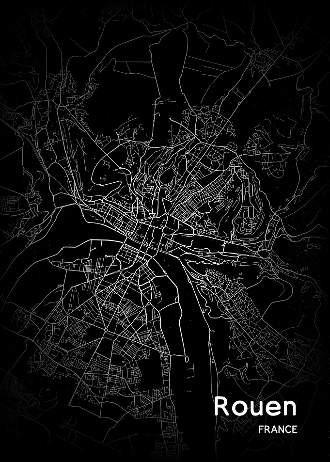 Rouen City Map France