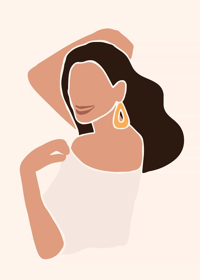 Abstract woman minimal art