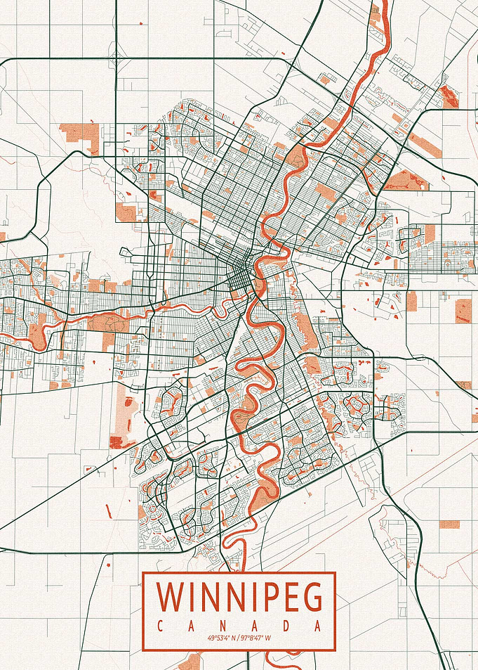 Winnipeg Map Bohemian