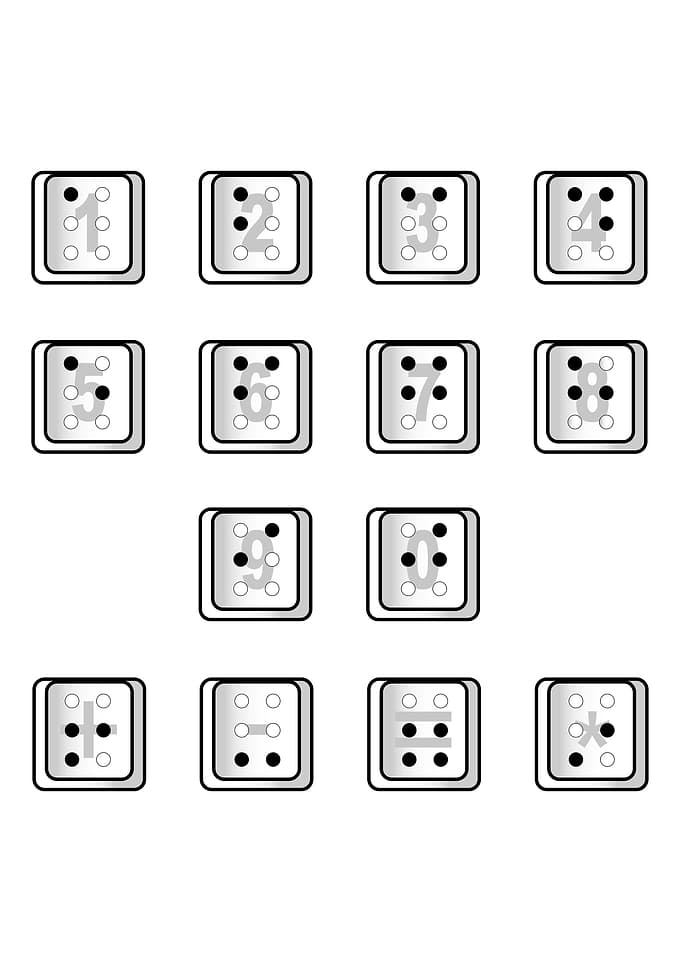 Braille Computer Numbers
