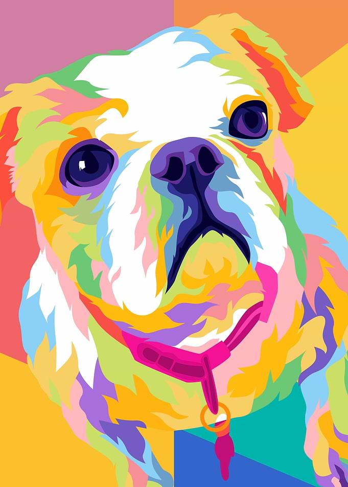 Bulldog pop art