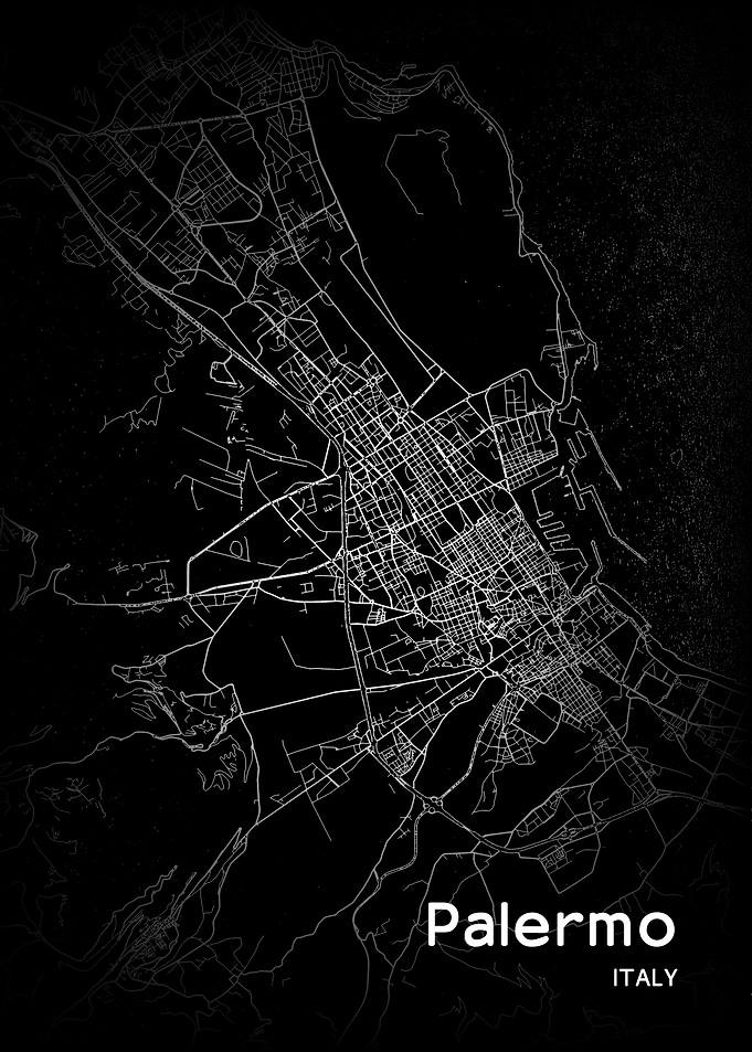 Palermo City Map Italy