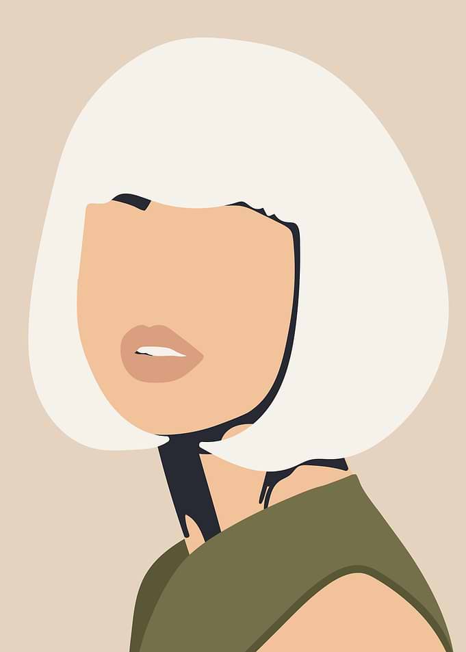 Modern trendy woman art