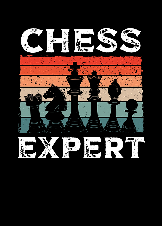 Chess expert retro vintage