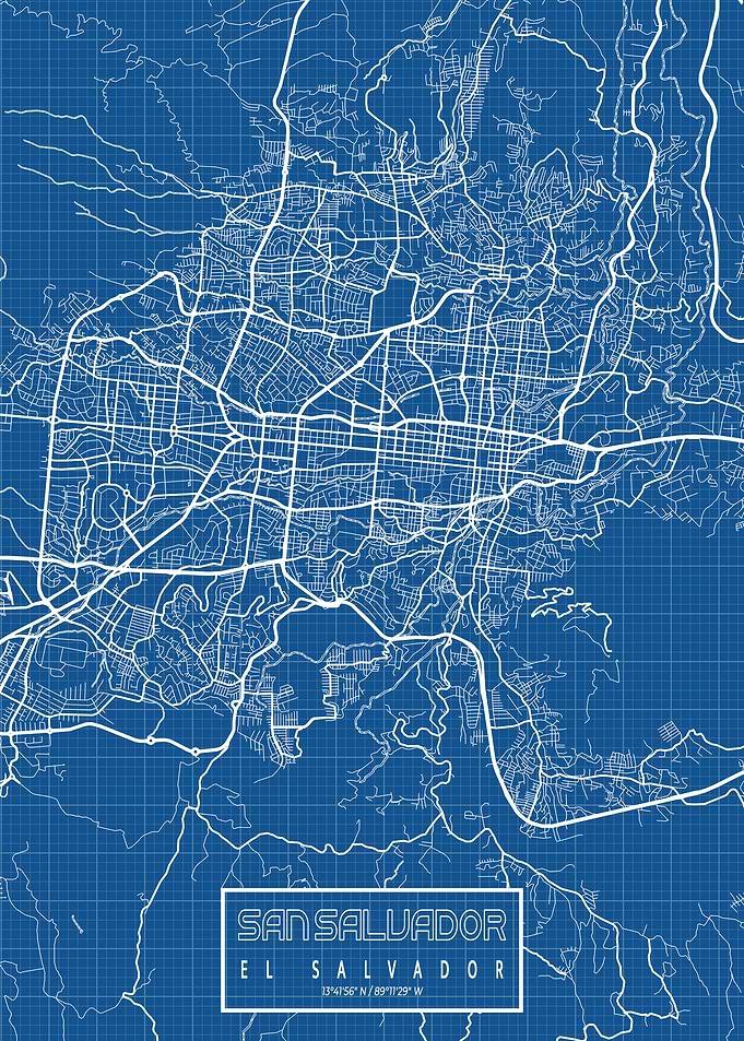 San Salvador Map Blueprint