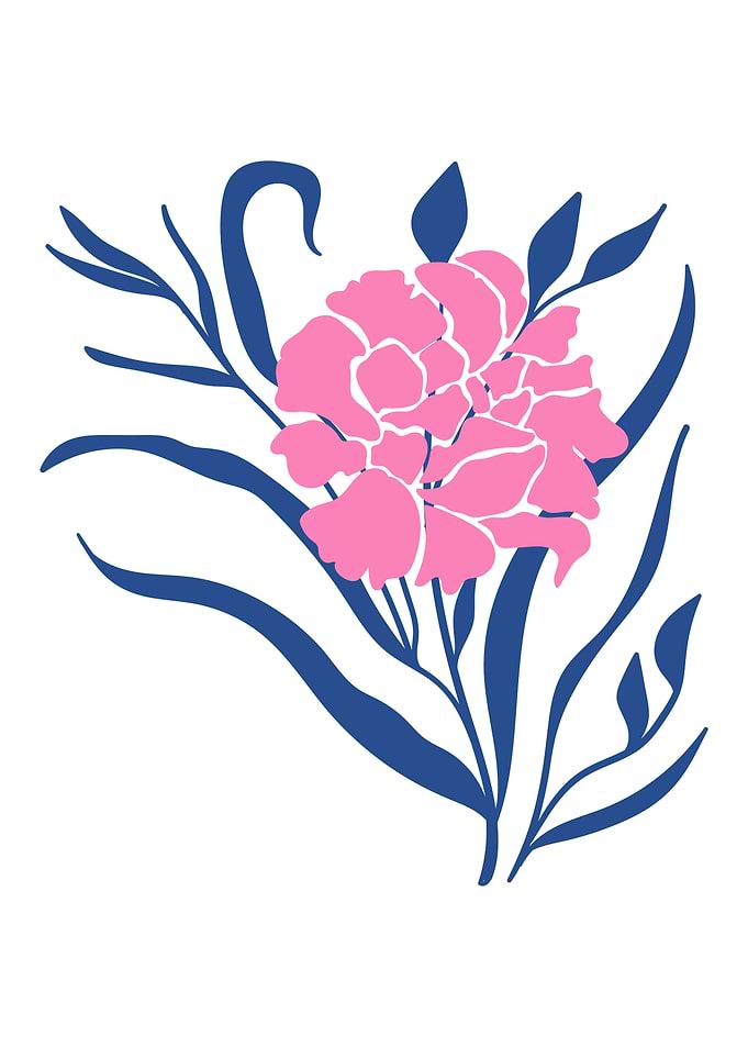 Summer abstract floral art