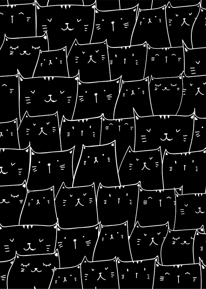 Black Wall of Cats