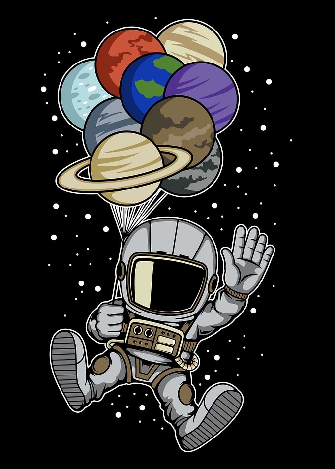 ASTRONAUT BALOON PLANETS