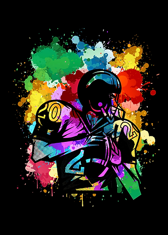 Colorful American Football