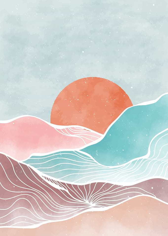 Sunset on the mountain