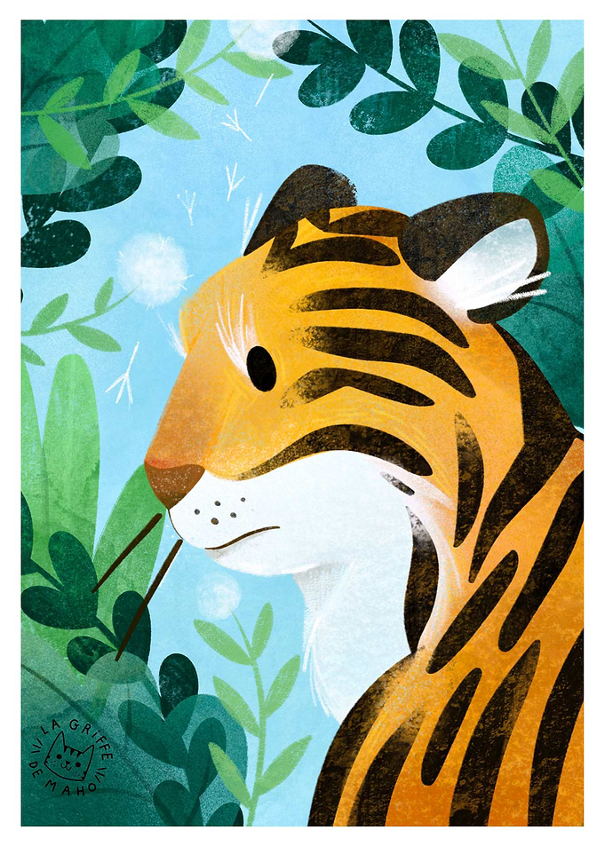 Tiger in profile