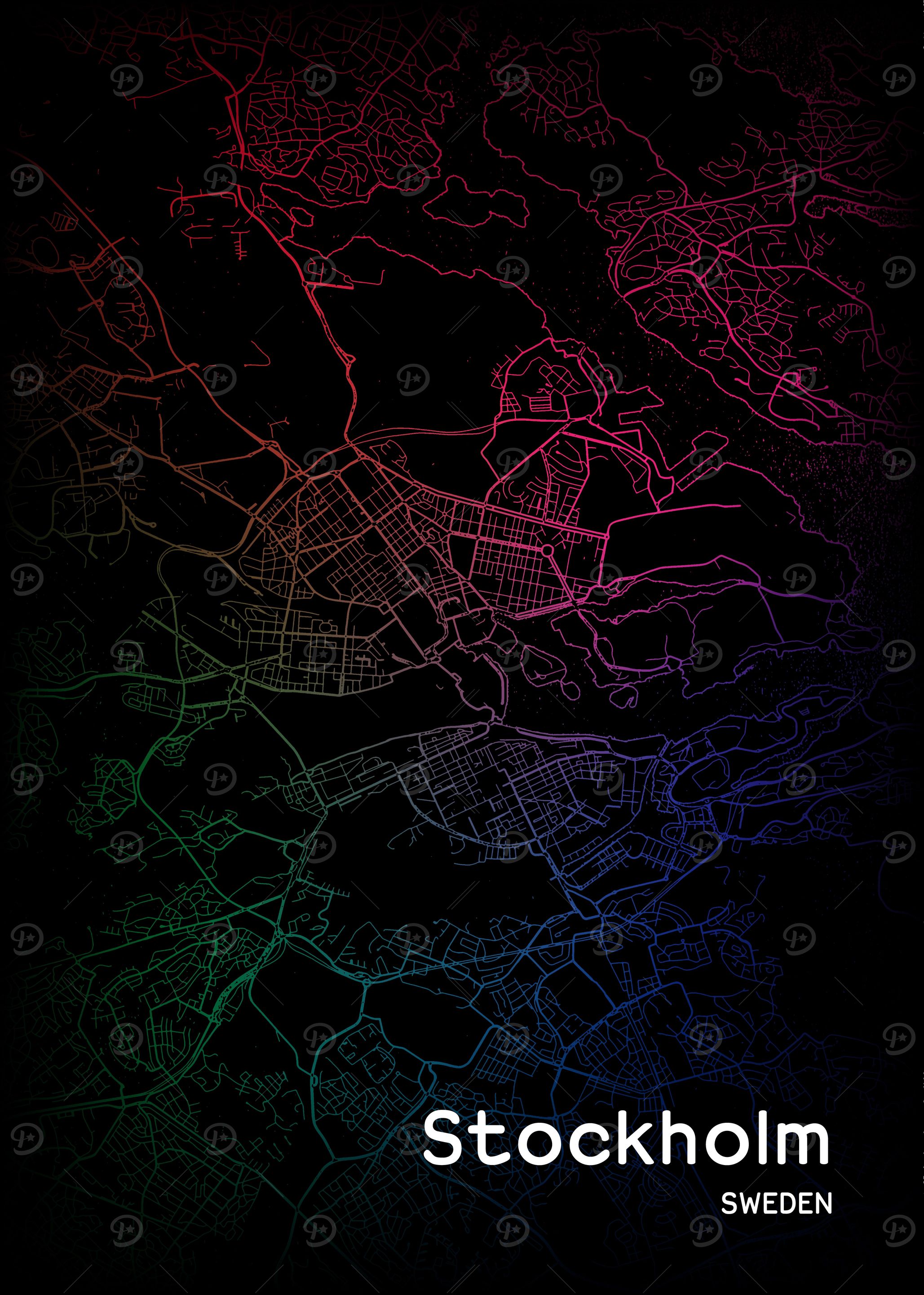 Stockholm City Map Sweden