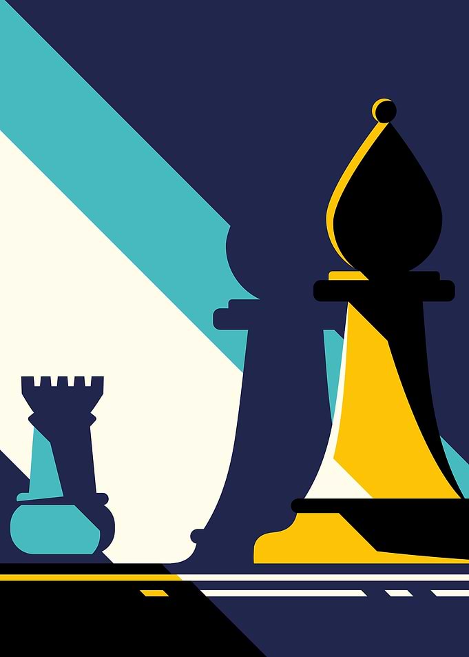 Abstract chess figures