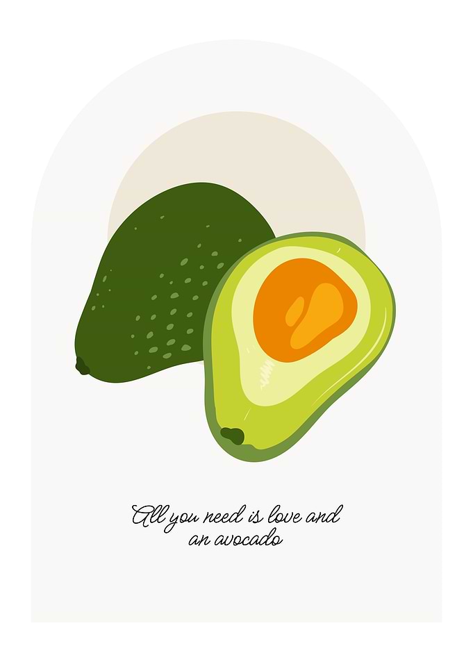 Avocado green fruit decor