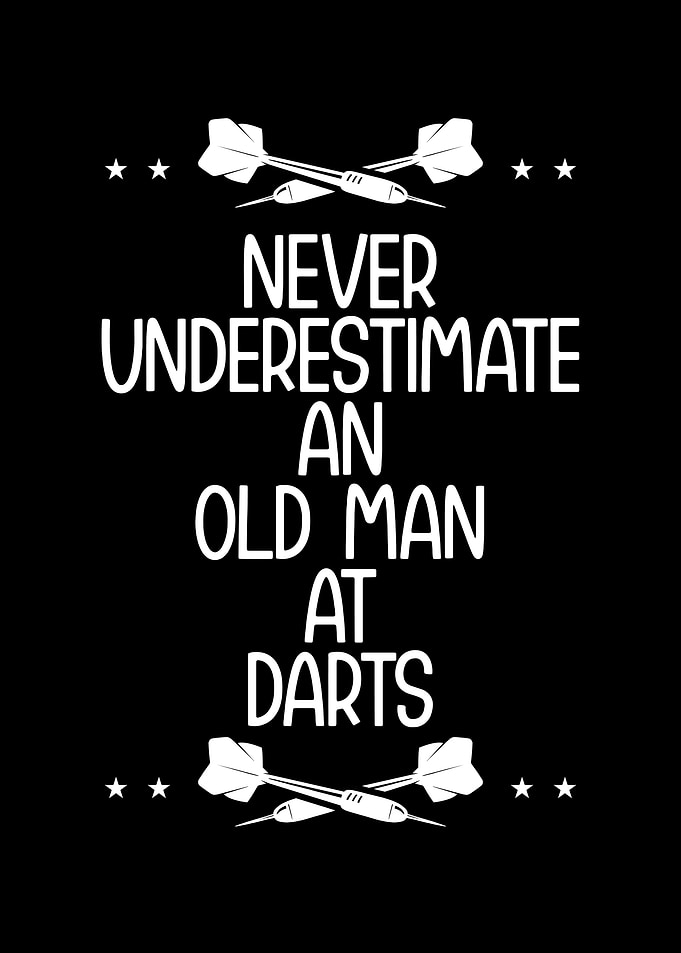 Old man at darts