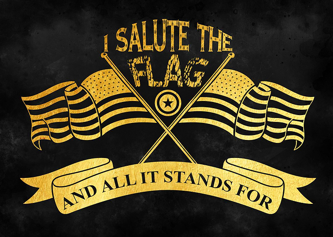I salute the flag
