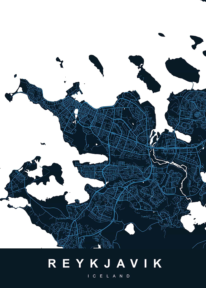 REYKJAVIK Map ICELAND