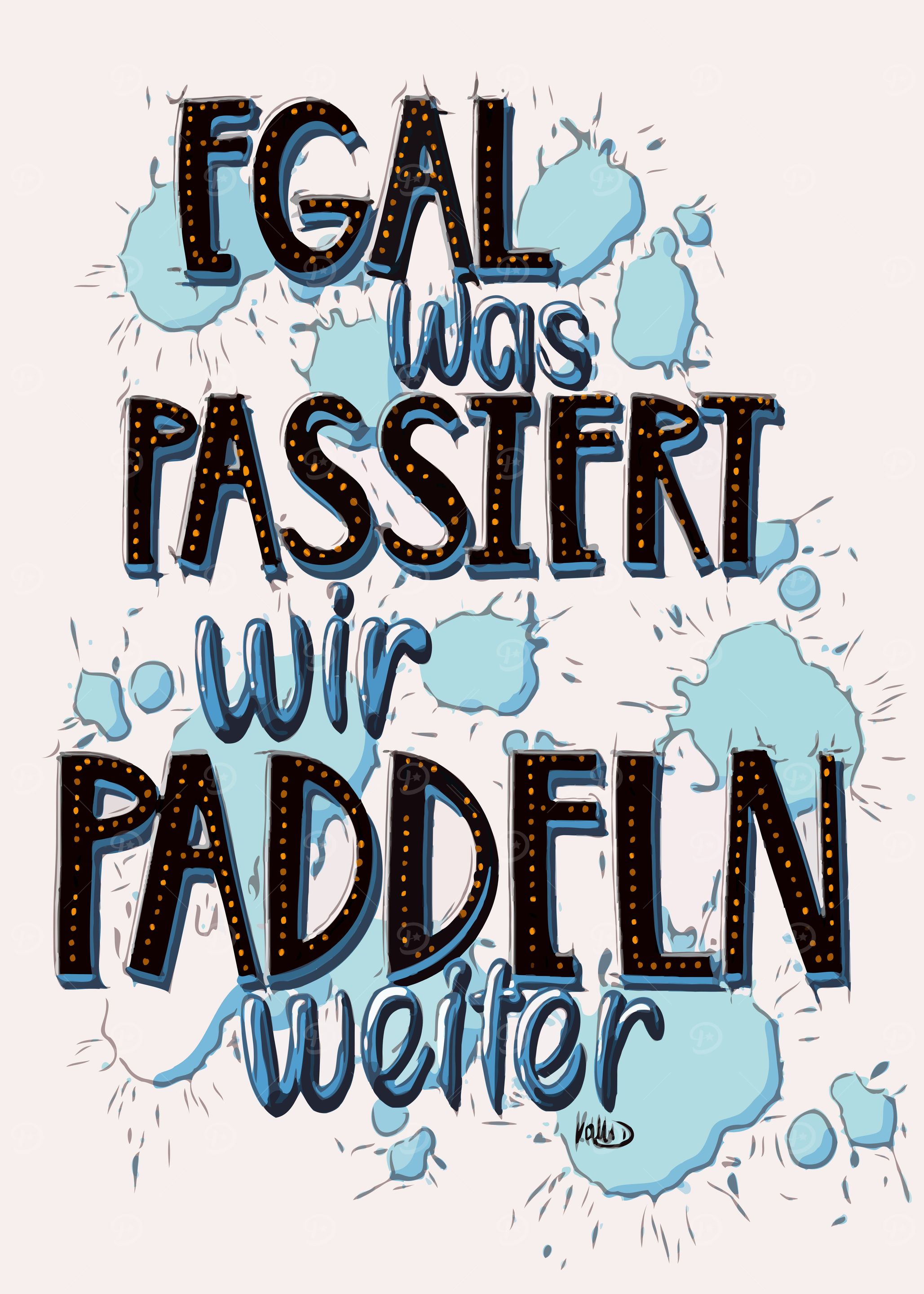 SUP Weiter Paddeln Lustig