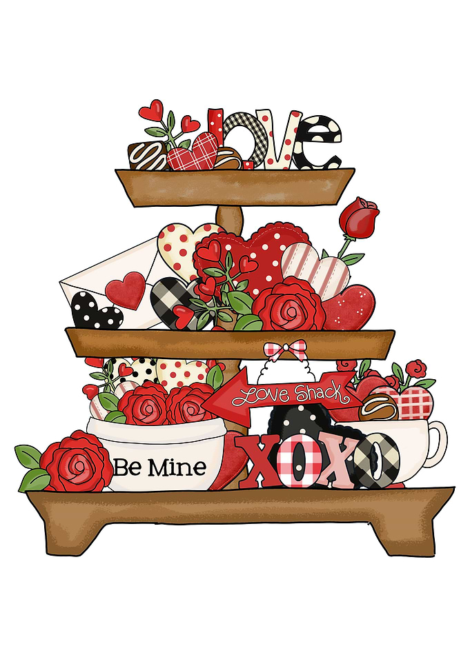 Valentine Tiered Tray