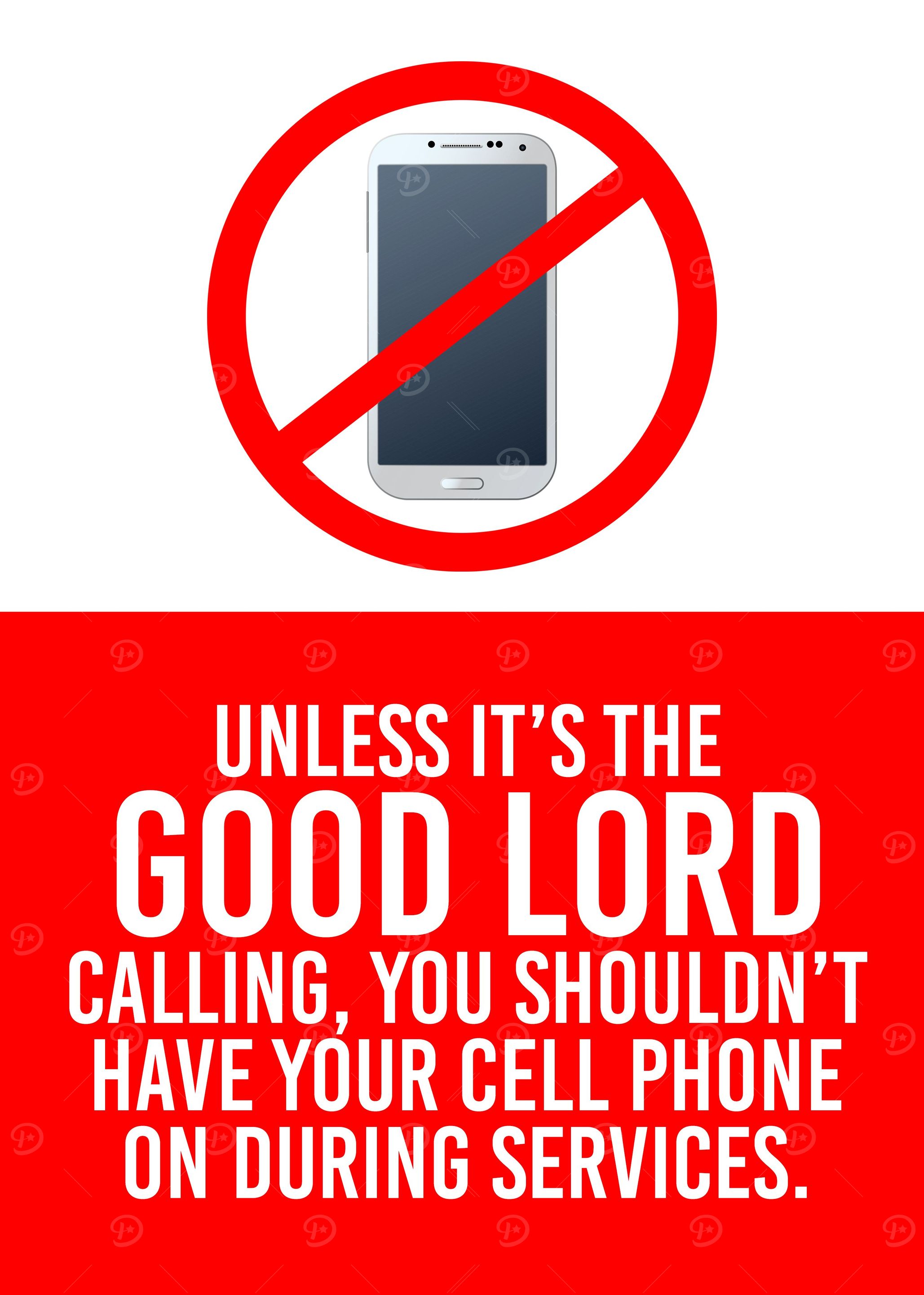 No Cell Phones print no c