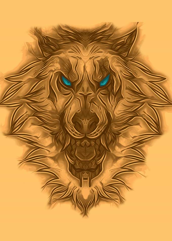 Blue eyed werewolf