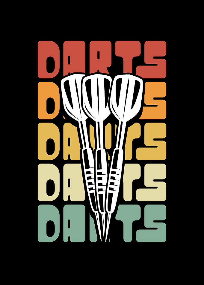Darts in retro vintage