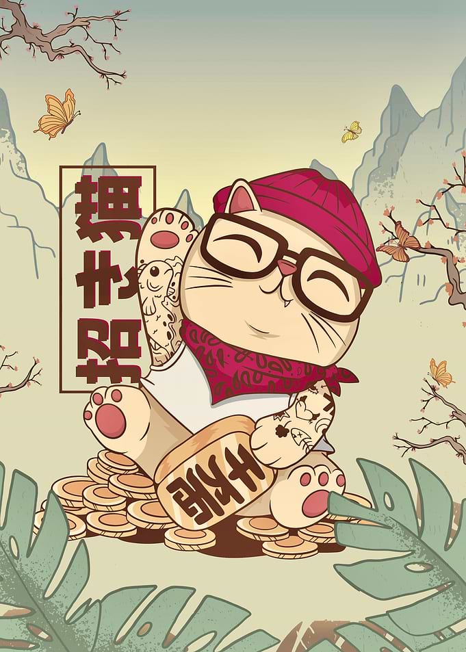 Cool maneki neko