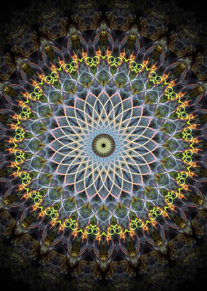 Glowing mandala