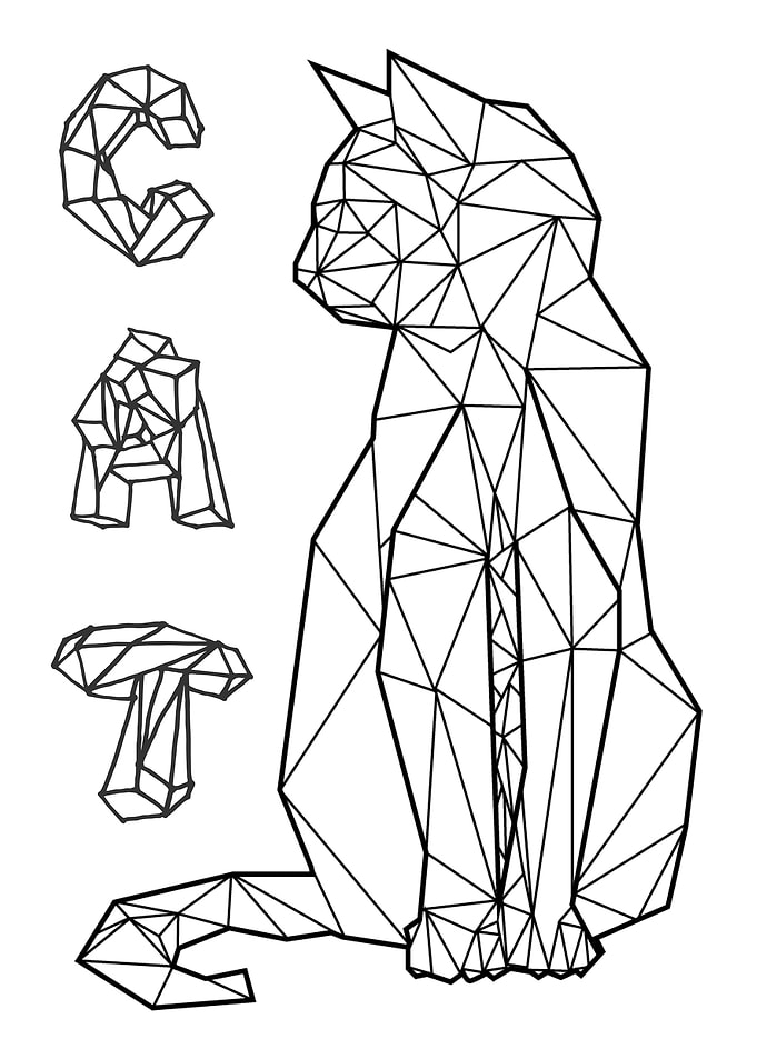 Polygon Cat Animal