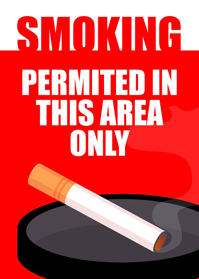 Smoking Area Wall Sign