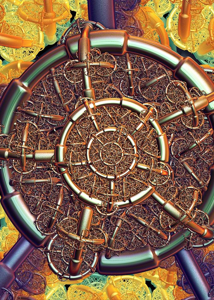 Golden metal abstract