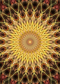 Yellow and brown mandala